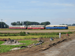 Necelé dva kilometry od nádraží v Kojetíně vznikl tento snímek historického vlaku s vozidly M262.007 + vůz Bix + M274.004 dne   Foto: Jakub Gregor